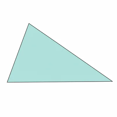 A scalene triangle with three unequal sides.