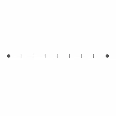 An unlabeled number line from zero to one for placing rational numbers.