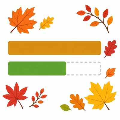 A comparison bar model for two leaf collections, with the shorter amount shown.