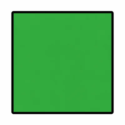 A green four-sided shape
