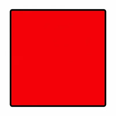 A red square on a white background