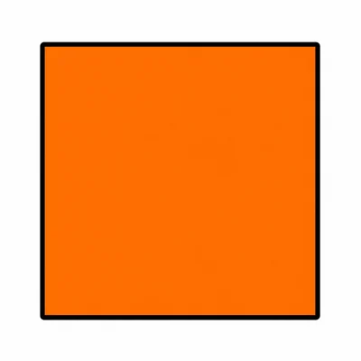 An orange square on a white background