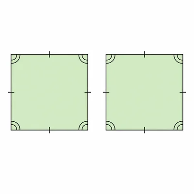 Two identical squares shown side by side.