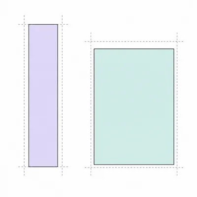 Two rectangles with different proportions shown for comparison.