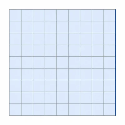 A square grid of small tiles showing a nine by nine array.