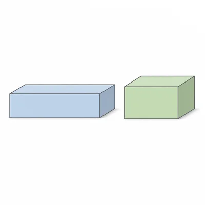 Two rectangular boxes with different shapes shown side by side.