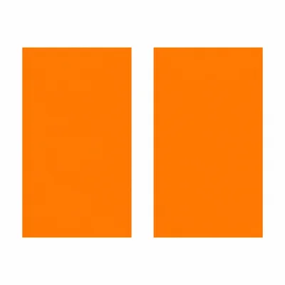 Two rectangles that are the same size and shape.