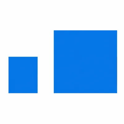 Two squares with different side lengths.