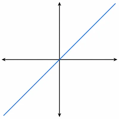Unlabeled coordinate graph showing two lines completely overlapping.