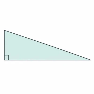 Unlabeled long right triangle with a right-angle marker.