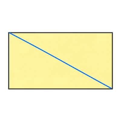Rectangle with a diagonal drawn across it.