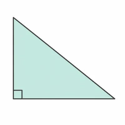 Triangle shown with a right-angle marker.