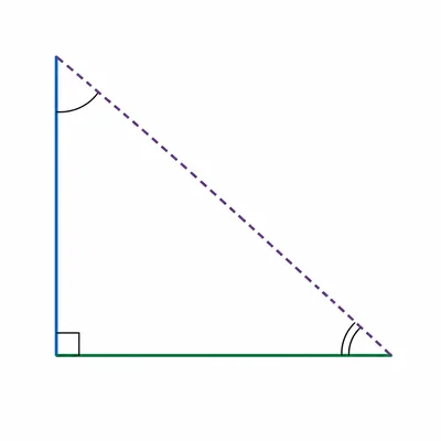 Special right triangle with shorter leg, longer leg, and hypotenuse highlighted.
