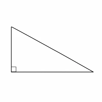 Right triangle representing side lengths that form a right triangle.