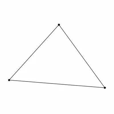 Scalene triangle formed from three unequal side lengths.