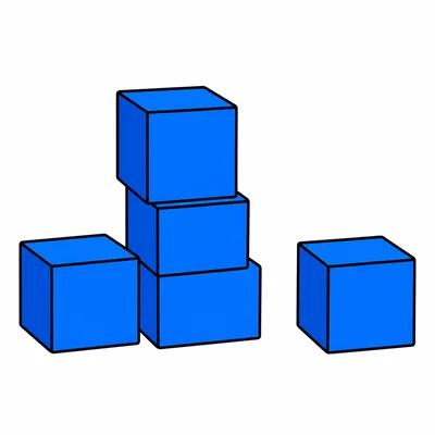 Five blocks in two groups, four and one.