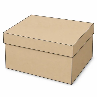 A rectangular gift box showing the outside surface to be covered.