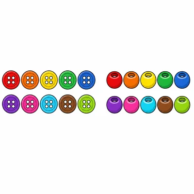 Ten buttons and ten beads.