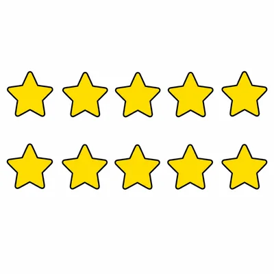 Ten yellow stars.