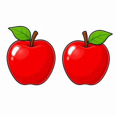 Two red apples.