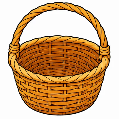 An empty basket with nothing inside.