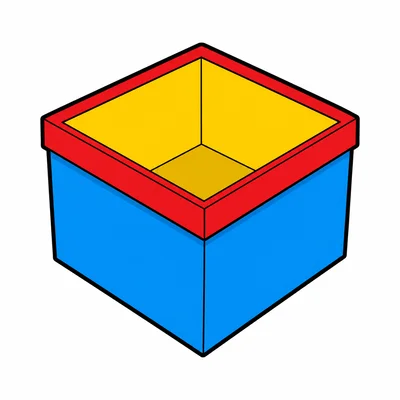 An empty box with no balloons.