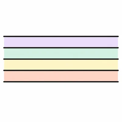 A five-line musical staff with the spaces highlighted.