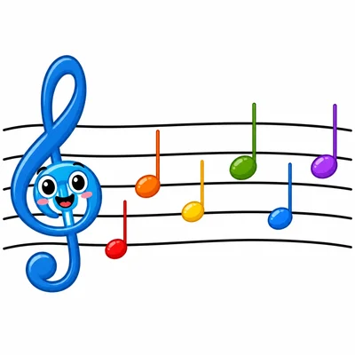 A treble clef appears at the beginning of a staff with notes after it.