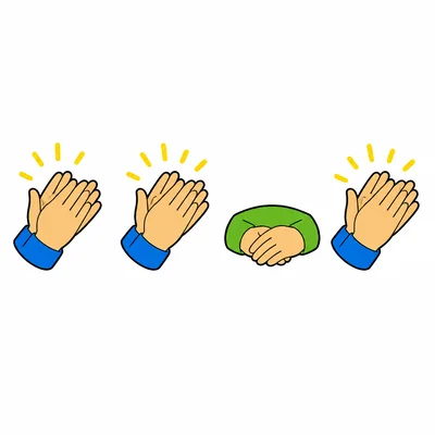 A rhythm strip showing clap, clap, rest, clap.