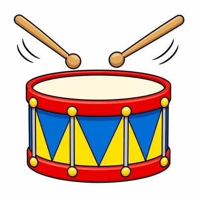 A drum being played slowly.