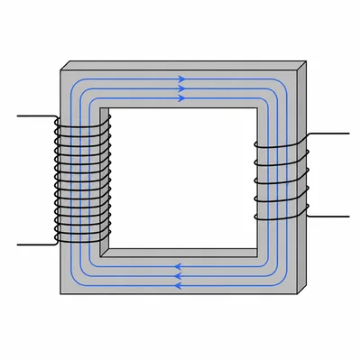 Transformer with more turns on the primary coil than on the secondary coil.