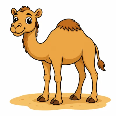 A camel standing in a sandy desert