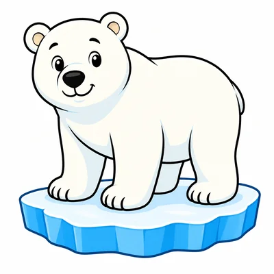 A polar bear standing on ice