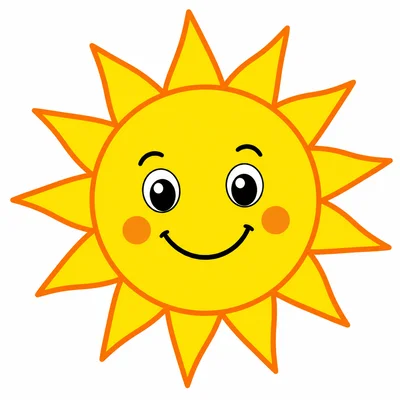 A bright yellow Sun with rays.
