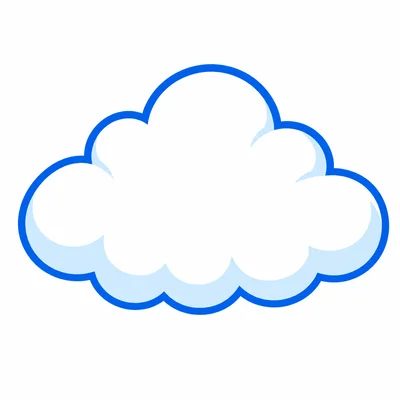 A fluffy white cloud floating in the sky.