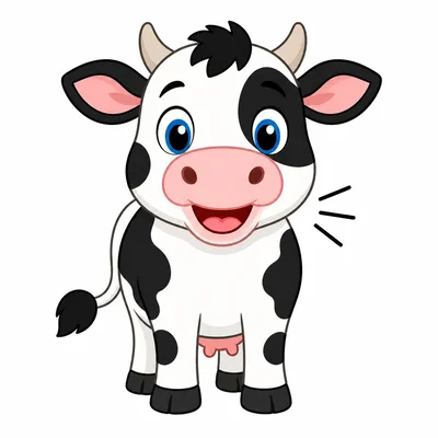 A cartoon cow.