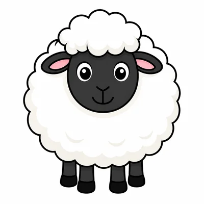 A cartoon sheep.