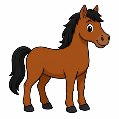 A cartoon horse.