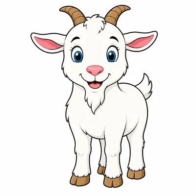 A cartoon goat.