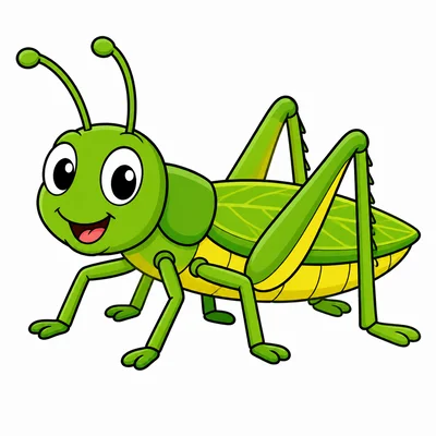 A cartoon insect with six legs.
