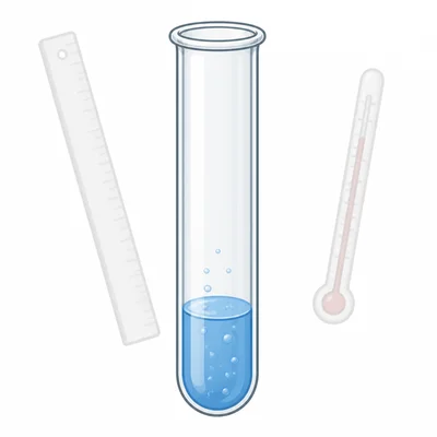 Test tube holding a small bubbling liquid reaction.