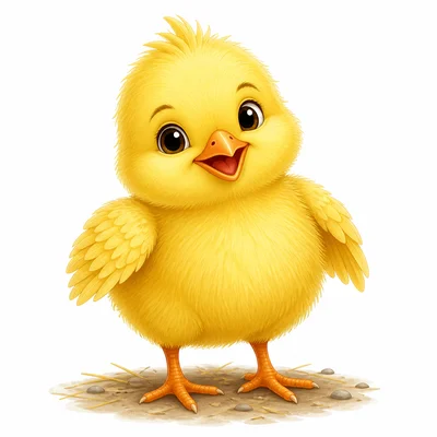 A fluffy baby chicken.