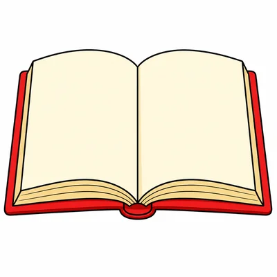 An open book with blank pages