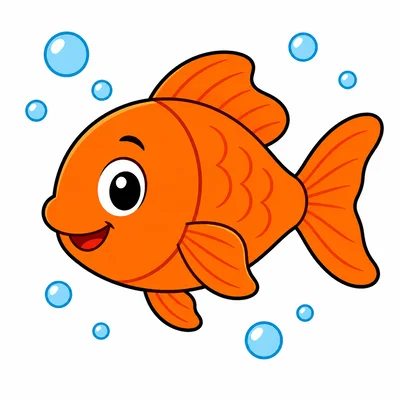 An orange fish swimming in water