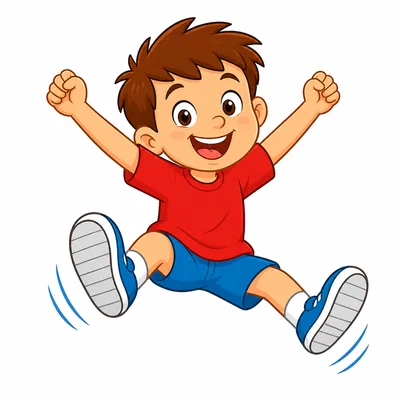 A child uses legs and feet to jump.