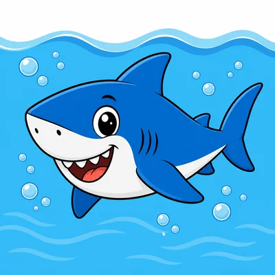 A shark swimming in the ocean.