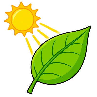 A green leaf getting sunlight