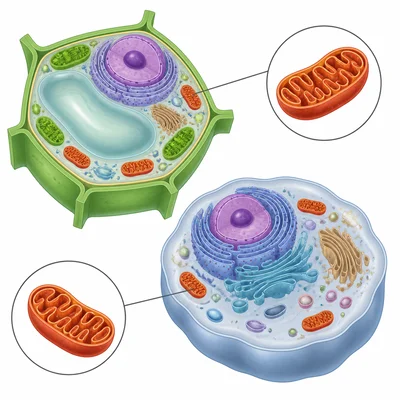 Both plant and animal cells contain mitochondria.