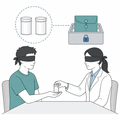 Both the participant and researcher are unaware of which treatment is being given.