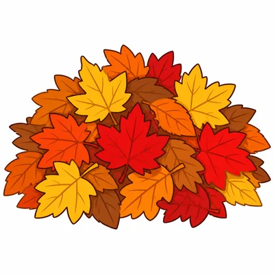 A pile of colorful fall leaves.